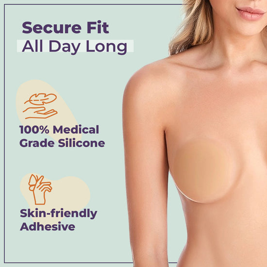 Vougez - Women Reusable Pasties Silicone Nipple Cover Sticker