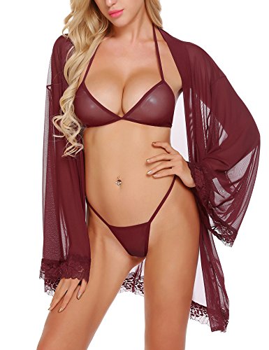 Vougez - Mesh Nightgown set