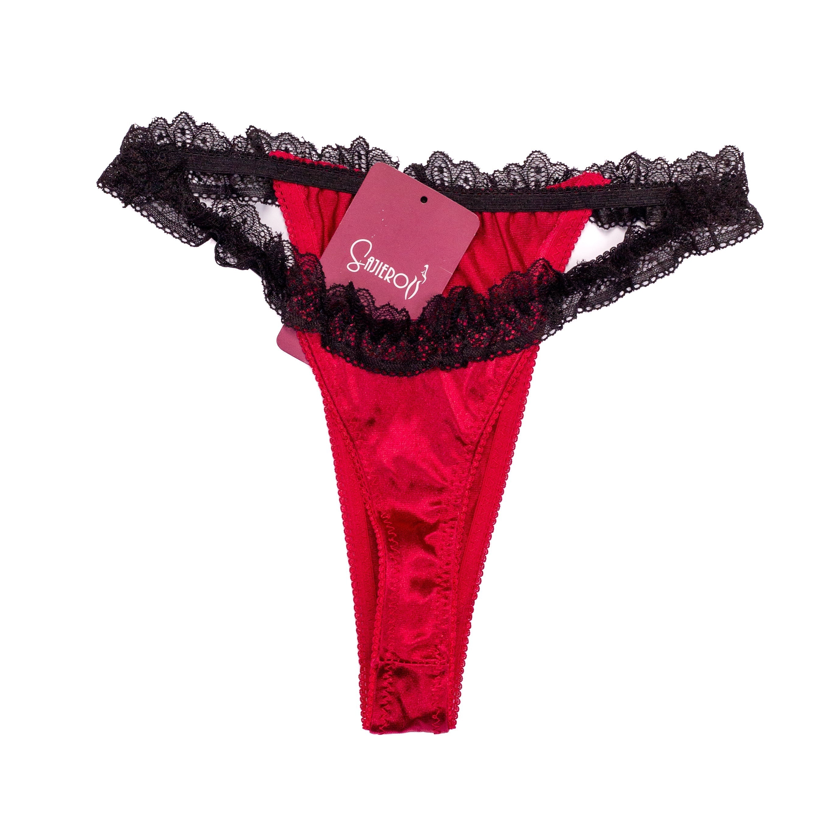 Vougez - Thong Satin Silk Panty