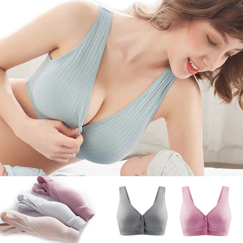 Vougez - Cotton Breastfeeding Maternity Nursing Bra