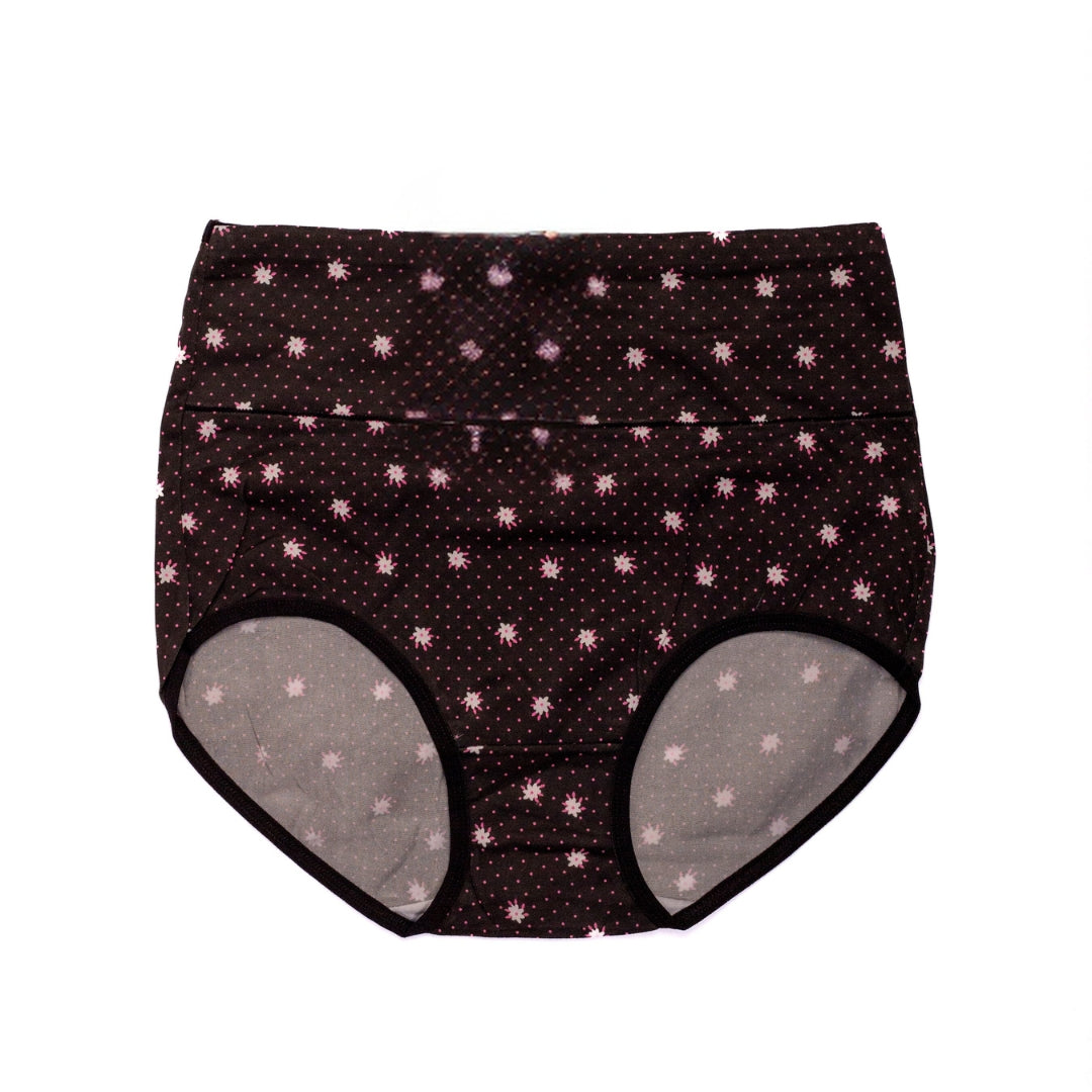 Vougez - Daisy Printed Brief Cotton Panty