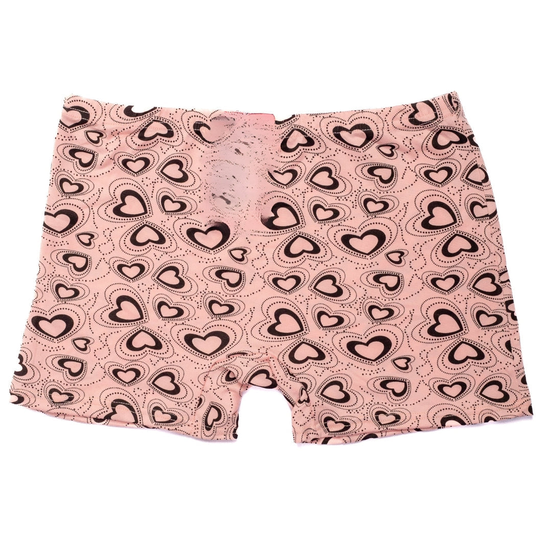 Vougez -Heart Printed Cotton Boxer Panty