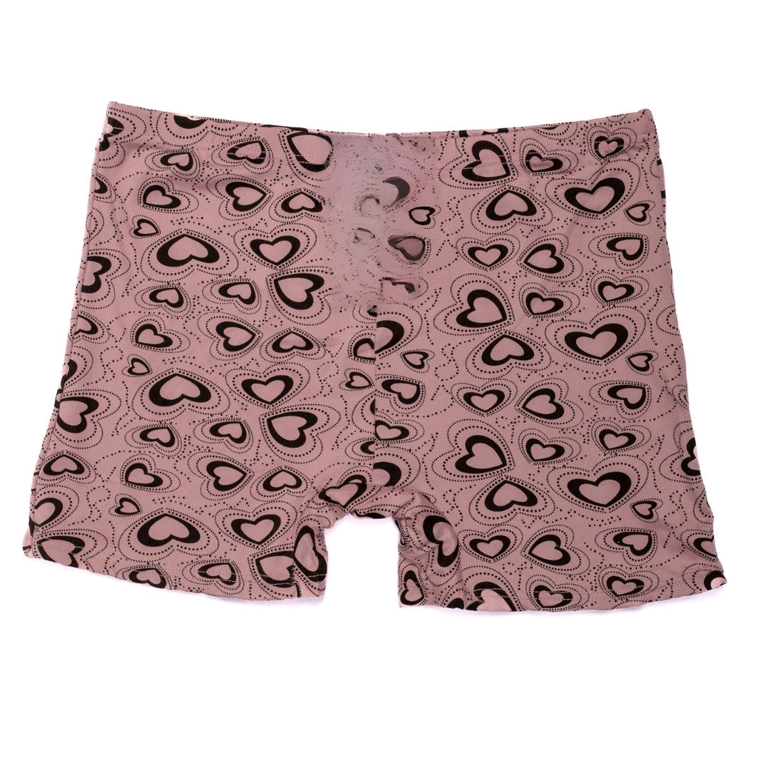 Vougez -Heart Printed Cotton Boxer Panty