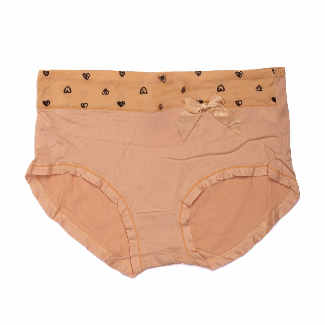 Vougez - Heart Printed Brief Cotton Panty