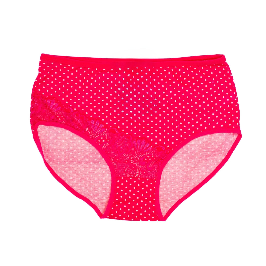 Vougez -Printed Polka Dots Cotton Panty