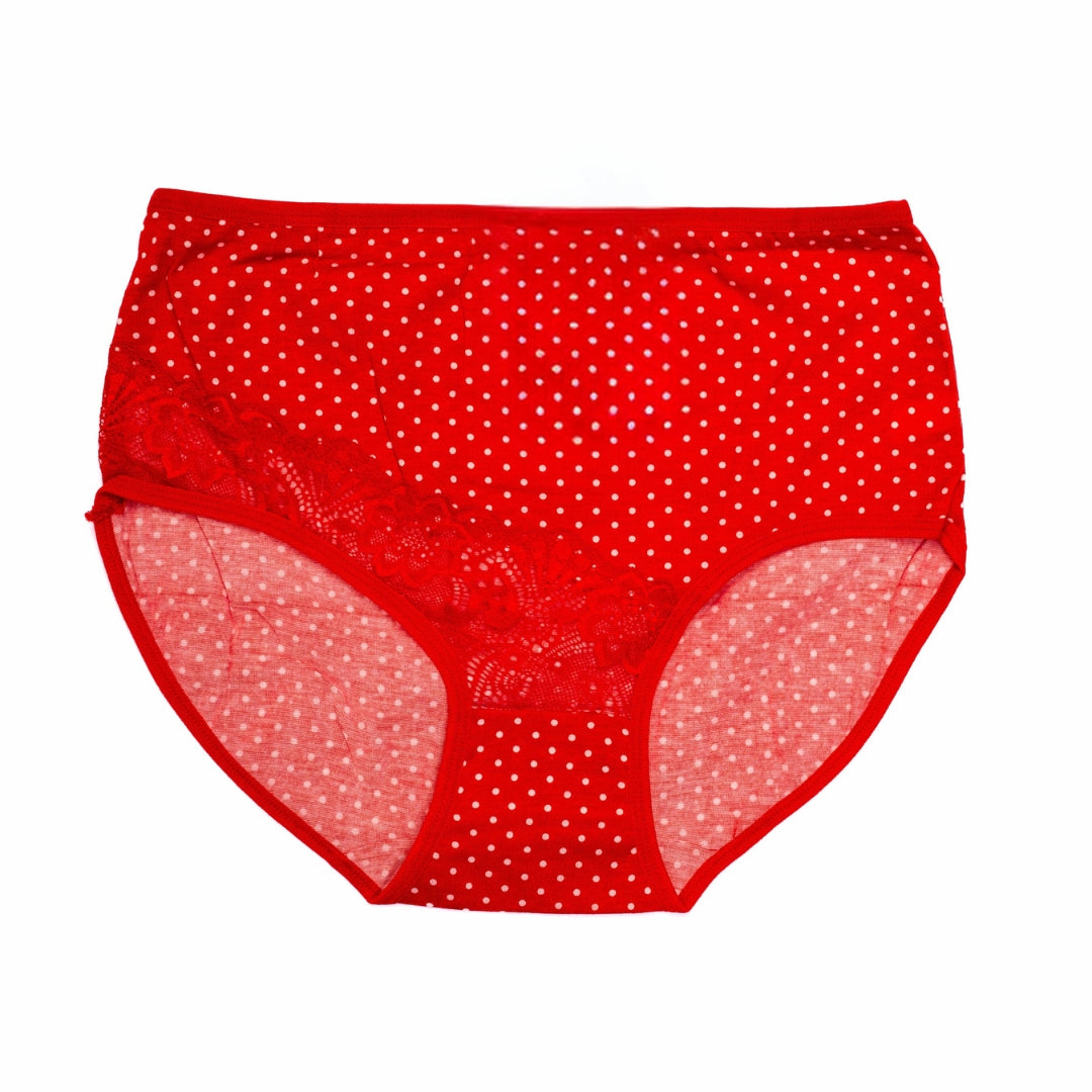 Vougez -Printed Polka Dots Cotton Panty