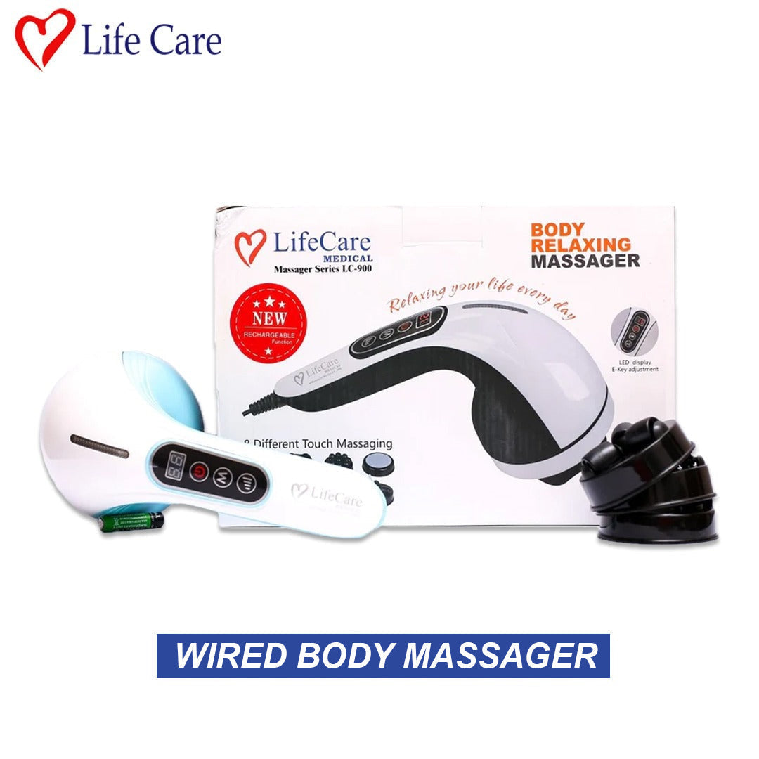 Life Care Body Relaxing Wired Massager LC-900 With 4 Heads