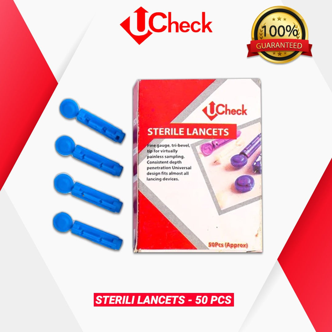 Ucheck sterile lancets - 50pcs