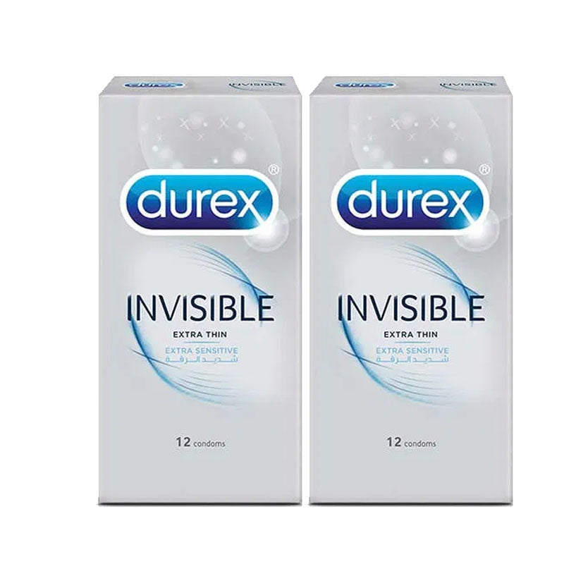 Pack of 2 Durex Invisible Condoms 12's