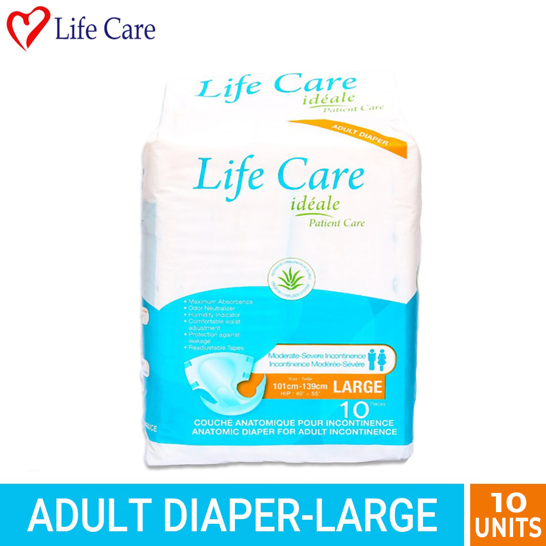 Life Care Adult Patient Diapers Disposable 10s Diapers - Large size