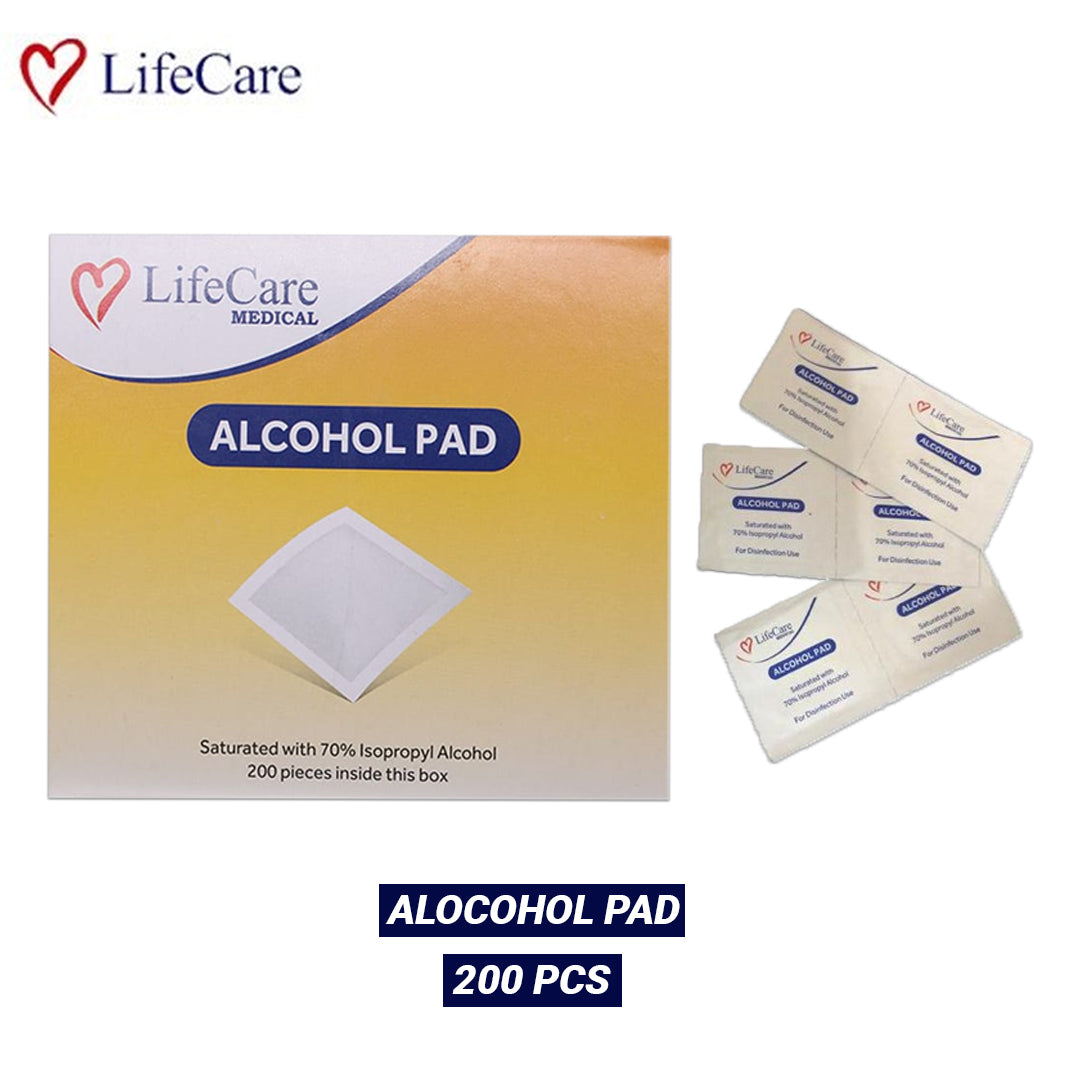 Lifecare 50 pcs Alcohol Swab Isopropyl 70 % - Alcohol Pads - Sterile